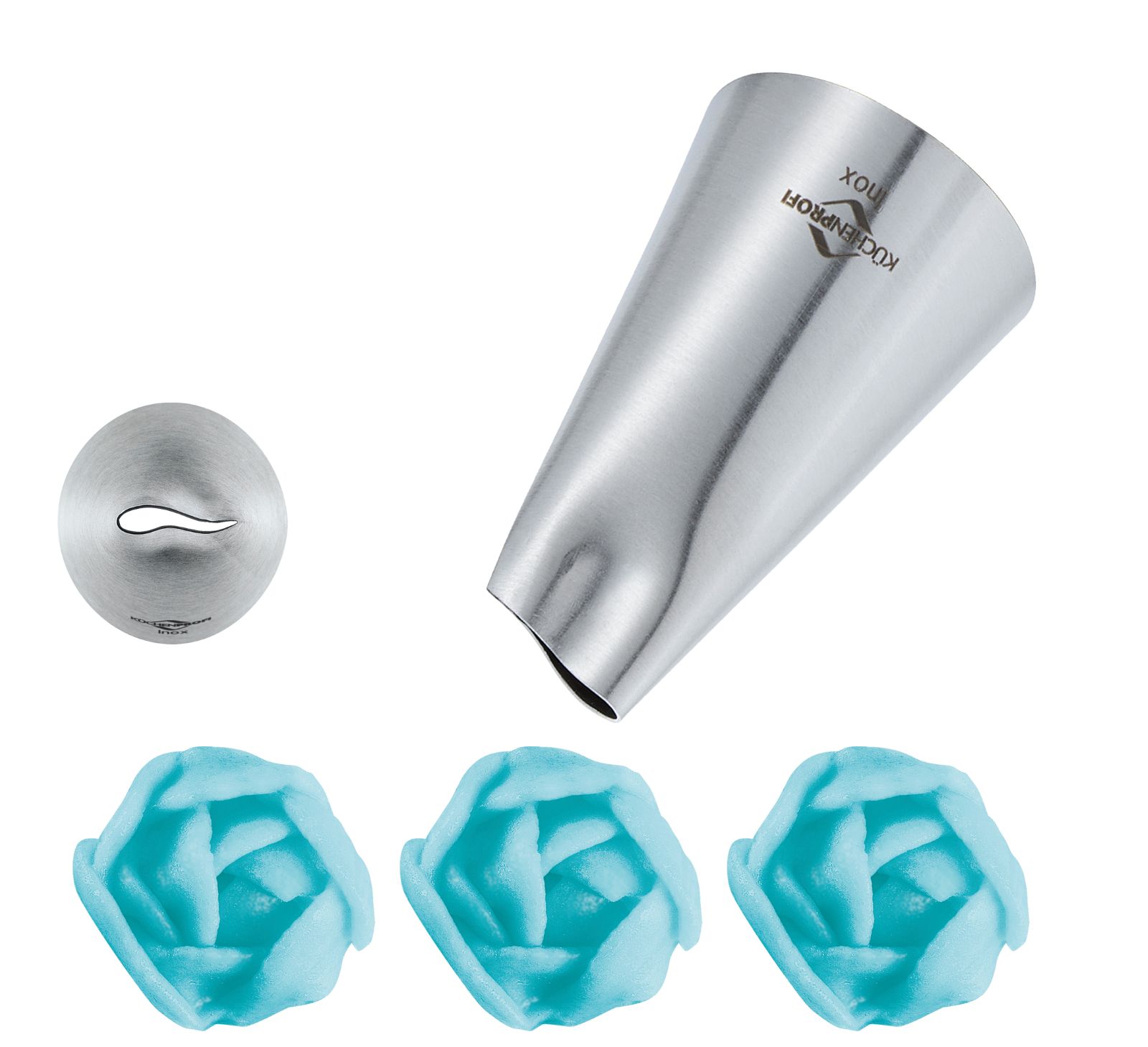 0805532814 BAKE PROFI Špička na růže Ø 14 mm nerez Kuchenprofi (5)